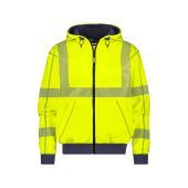 Dassy Hogezichtbaarheidshoodie Evans PESCO84 Fluogeel/Marineblauw Maat XL