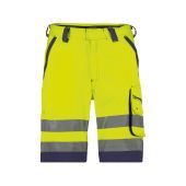 Dassy Hogezichtbaarheidsshort Lucca PESCO74 Fluogeel/Marineblauw Maat 56