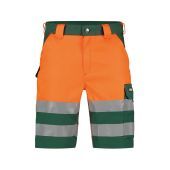 Dassy Hogezichtbaarheidsshort Venna PESCO61 Flessengroen/Fluo-oranje Maat 62