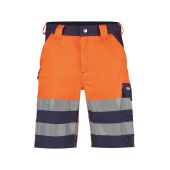 Dassy Hogezichtbaarheidsshort Venna PESCO61 Marineblauw/Fluo-oranje Maat 50