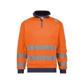 Dassy Hogezichtbaarheidssweater Denver PESCO84 Fluo-oranje/Marineblauw Maat 4XL