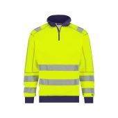 Dassy Hogezichtbaarheidssweater Denver PESCO84 Fluogeel/Marineblauw Maat 3XL