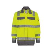 Dassy Hogezichtbaarheidsvest Dusseldorf PESCO74 Fluogeel/Cementgrijs Maat 2XL