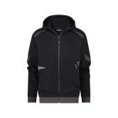 Dassy Hoodie Lunax COPES80 Zwart/Antracietgrijs Maat XL