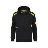 Dassy Hoodie Santos COPES86 Zwart/Fluogeel Maat M