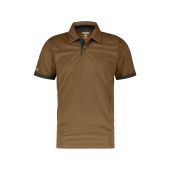 Dassy Polo Traxion PES44 Leembruin/Antracietgrijs Maat M
