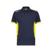 Dassy Polo Veracruz COPES83 Nachtblauw/Fluogeel Maat M