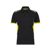 Dassy Polo Veracruz COPES83 Zwart/Fluogeel Maat M