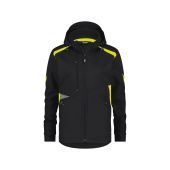 Dassy Softshelljas Kalama Women PES21 Zwart/Fluogeel Maat M