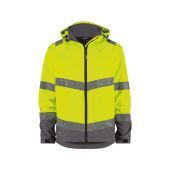 Dassy Softshelljas Malaga PES74 Fluogeel/Cementgrijs Maat 2XL