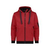 Dassy Sweatshirtjas Pulse COPES80 Rood/Zwart Maat L