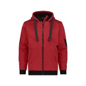 Dassy Sweatshirtjas Pulse COPES80 Rood/Zwart Maat XS