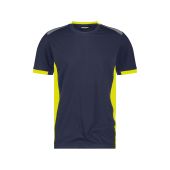 Dassy T-shirt Tampico COPES03 Nachtblauw/Fluogeel Maat M