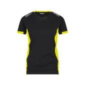 Dassy T-shirt Tampico Women COPES03 Zwart/Fluogeel Maat M
