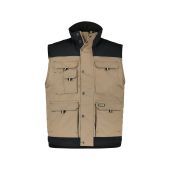 Dassy Tweekleurige bodywarmer Hulst PESCO61 Beige/Zwart Maat 4XL