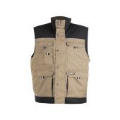 Dassy Tweekleurige bodywarmer Hulst PESCO61 Beige/Zwart Maat S