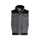 Dassy Tweekleurige bodywarmer Hulst PESCO61 Cementgrijs/Zwart Maat 4XL