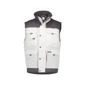 Dassy Tweekleurige bodywarmer Hulst PESCO61 Wit/Cementgrijs Maat XS