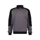 Dassy Tweekleurige sweater Basiel COPES80 Cementgrijs/Zwart Maat 2XL