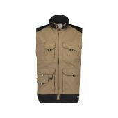 Dassy Werkvest Faro PESCO61 Beige/Zwart Maat 3XL