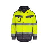 Dassy Winterjas Lima PES70 Fluogeel/Cementgrijs Maat 4XL