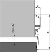 Ellen Dorpelprofiel kunstst.  pds-wt 100 nl ar PDS-WIT 100 CM