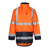 First Choice M-wear 4-1 Parka 0981 Oranje/blauw En471, Maat S ORANJE/BLAUW EN471, MAAT S