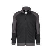 Dassy Fleecevest Kazan PES16 Zwart/Cementgrijs Maat XS