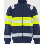 Fristads Hi-Vis Sweatjack Klasse 1 7531 GKC Geel/Marineblauw Maat L