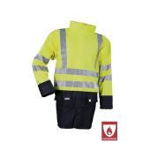 Lyngsoe Microfl. Vlamvertr. Regenjas H Fr-lr3055-fl.geel/mar. Mt M FR-LR3055-FL.GEEL/MAR.  MT M