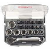 Gedore Dopsleutelset R49005023 1/4” SW 6-13 mm + bits, 23-dlg