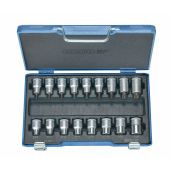 Gedore Dopsleutel-schroevendraaierset ITX 19 TX-017 1/2" TX TX
