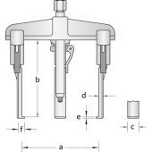 Gedore Trekkerset 3-armig 1.07/K-1-SE 200 S 90x100/200 mm
