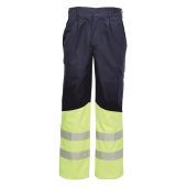 Havep Lange broek MARINE/FLUO GEEL H48