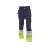 Dassy Hogezichtbaarheidsbroek Omaha PESCO64 Marineblauw/Fluogeel Maat 46