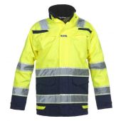 Hydrowear En20471 Parka Italie Fluor Geel - Marine Maat XL