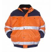 Hydrowear En20471 Pilotjack Luik Fluor Oranje - Marine Maat S