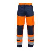 Hydrowear Multinorm Broek Melrose Fluor Oranje - Marine Maat 52
