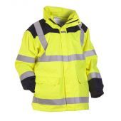 Hydrowear Multinorm Parka Maasdam Fluor Geel - Marine Maat M