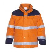 Hydrowear Parka Feldkirchen Fluor Oranje - Marine Maat S