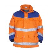 Hydrowear Parka Fulda Fluor Oranje - Korenblauw Maat M