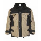 Hydrowear Parka Kleve Zwart - Khaki Maat XL