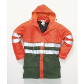 Hydrowear Parka Plains Groen - Fluor oranje Maat 3XL