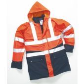 Hydrowear Parka Polperro Fluor Oranje - Zwart Maat XL