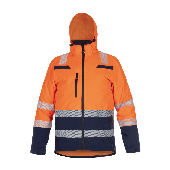 Hydrowear Regenjack Boston Fluor Oranje - Marine Maat XS