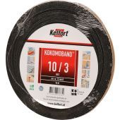 Kelfort Kokomoband zwart 10X3MM 10 MTR