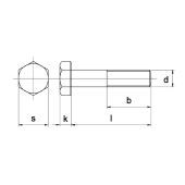 - Zeskantbout Din 931 8.8 Galv. Verzinkt M20X100