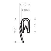 KLEMPROFIEL 1,5-3mm met lip