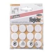 Viltrondjes Zelfklevend 22MM Wit / 16 Stuks