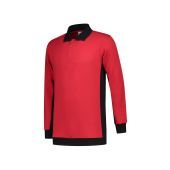 Lemon & Soda Lem4700 L&s Sweater Polo Workw Ear 187c Red/bk M Unisex 187C Red/BK M UNISEX